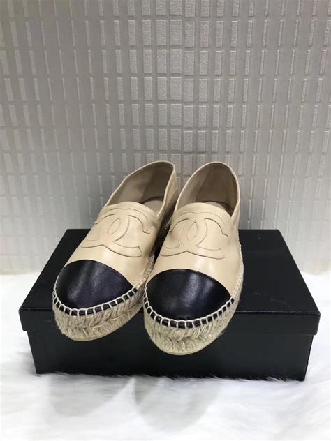 chanel beige sandals|authentic chanel espadrilles.